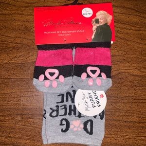 NWT Marilyn Monroe Gray Matching Pet and Owner Sock Set